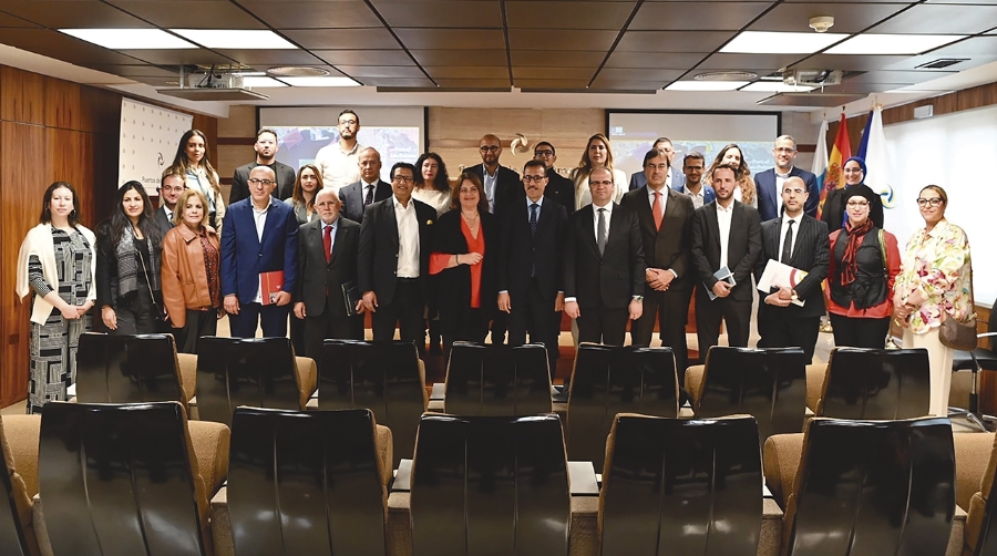 Un momento de la visita de la delegación marroquí.