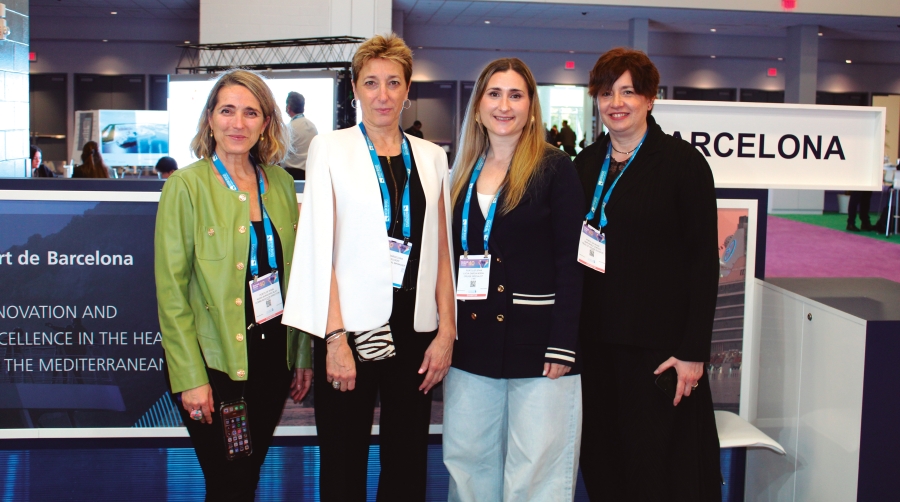 Núria Burguera, directora de Comunicación; Carla Salvadó, subdirectora general de Comercial y Marketing; Lucía García, Cruise Specialist; y Mar Pérez, jefa de Cruceros de Port de Barcelona. Foto M.V.