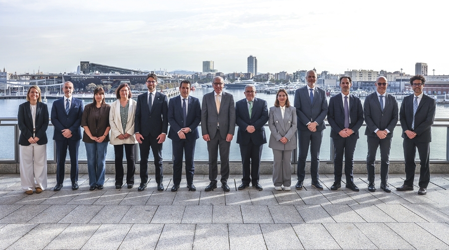 Representates de Escola Europea tras la celebración del Consejo Rector en Barcelona.