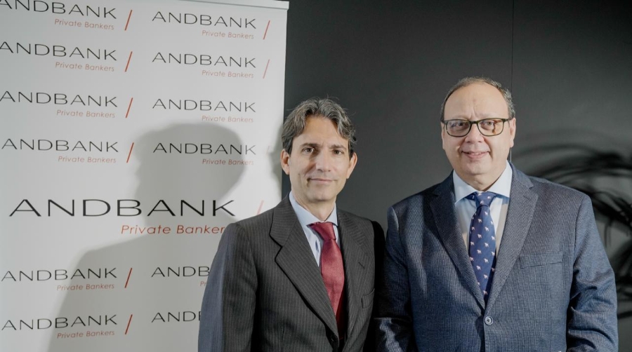 Juan Carlos Solano, managing director del segmento Key Clients de Andbank; y Marcos Basante, presidente de ASTIC.