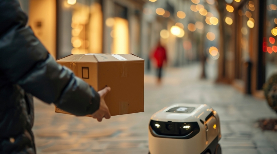 Robots inteligentes se perfilan como soluciones futuras para entregas rápidas en áreas congestionadas.