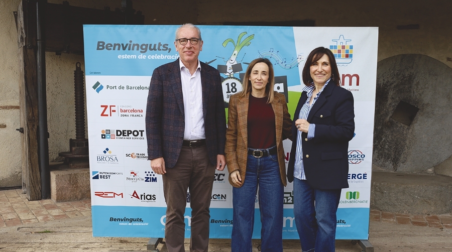 José Alberto Carbonell, presidente de Port de Barcelona; Eva Valenzuela, directora del Aeropuerto de El Prat; y Lydia Díaz, presidenta de CTM. Foto J.M.