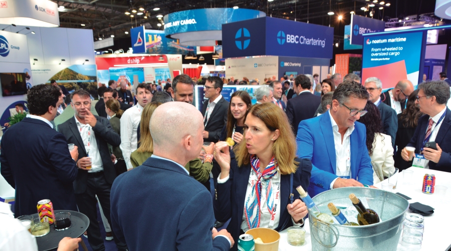 El stand de Puertos del Estado en Breakbulk Europe 2026 es uno de los principales puntos de encuentro para el sector. Foto J.C.P.