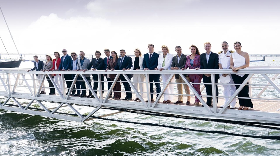La inauguración de esta marina contó con la presencia de las principales autoridades de la capital onubense.
