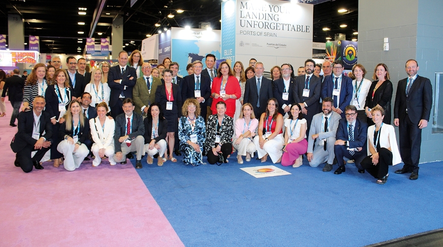 La delegación española presente en la pasada edición de Seatrade Cruise Global.