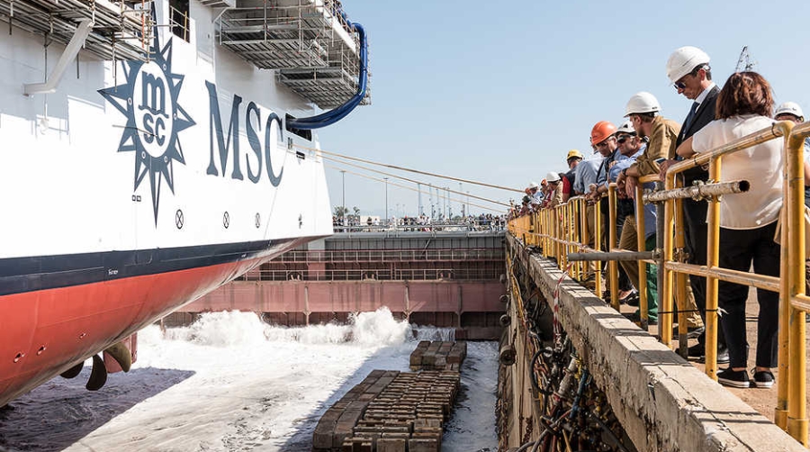 MSC Cruceros y Fincantieri celebran la puesta a flote del &quot;MSC Seaview&quot;&nbsp;