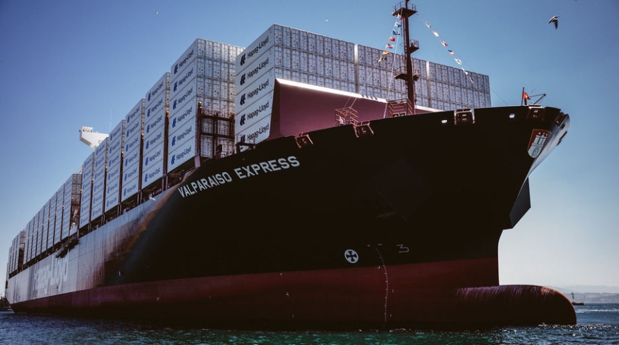 Hapag-Lloyd bautiza en Chile el &quot;Valpara&iacute;so Express&quot;, su primer buque de 10.500 TEUs