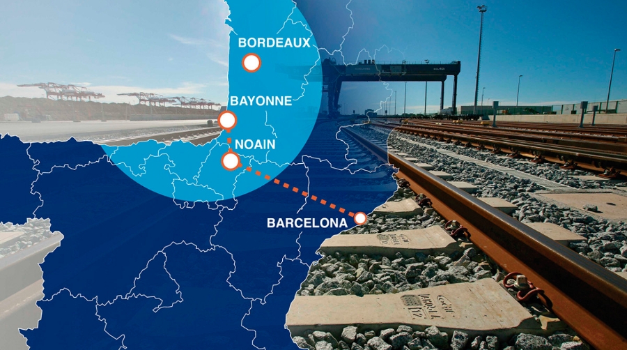 El servicio conecta con el suroeste de Francia a trav&eacute;s del Puerto de Baiona y v&iacute;a la terminal de Noain.