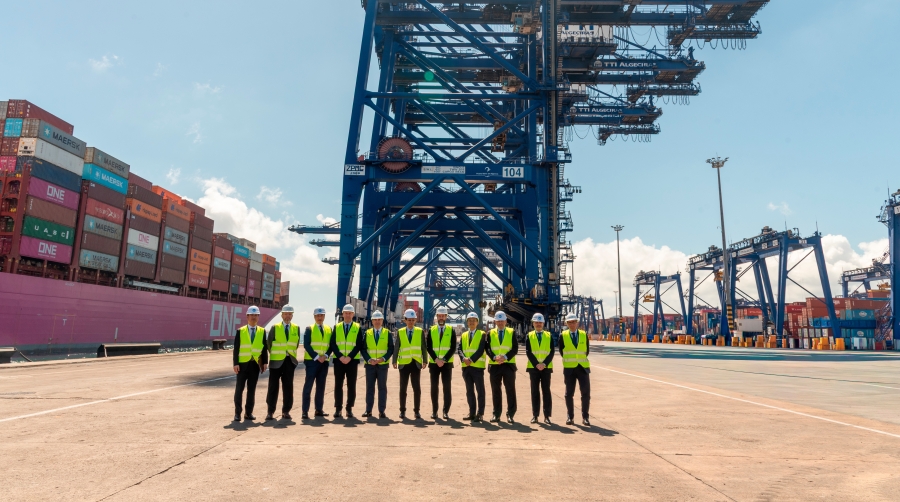 Un momento de la visita.