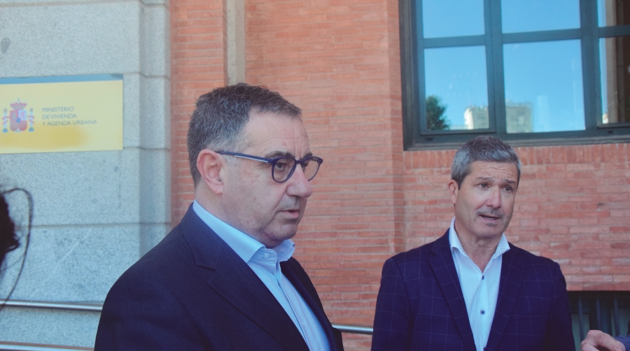 Carmelo González y Javier Arnedo en el Ministerio de Transportes y Movilidad Sostenibile, hoy.