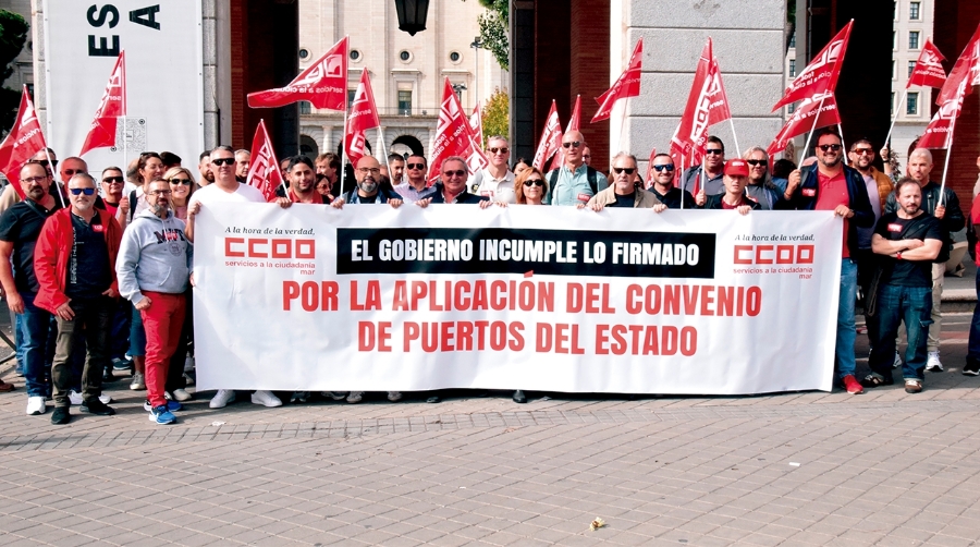 CC.OO. exige al Gobierno los pagos pendientes del convenio colectivo de autoridades portuarias