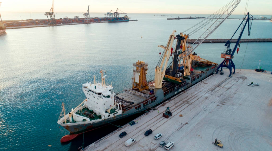 Terminal Mar&iacute;tima del Grao incorpora una nueva gr&uacute;a de 104 toneladas a su operativa