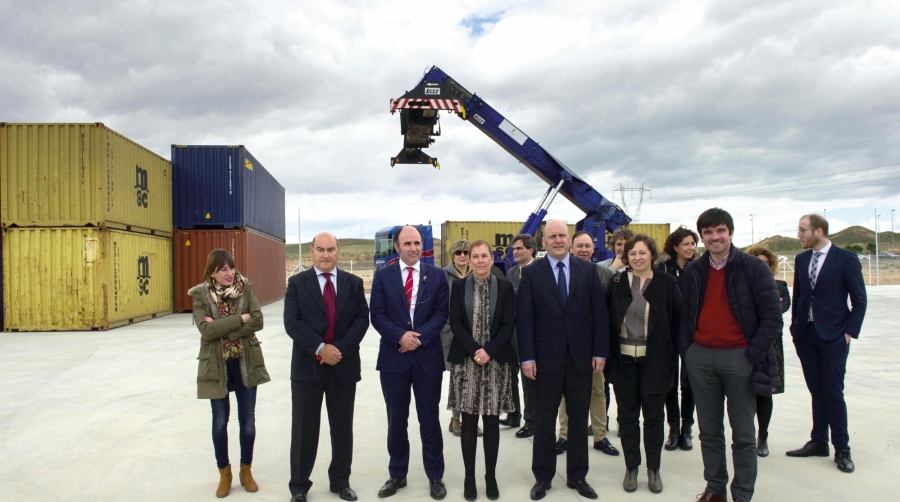 Presentación en 2016 de la Plataforma Marítima Multimodal de Tudela. Foto J.P.