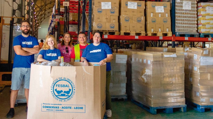 La I Campa&ntilde;a de Recogida de Alimentos de Ontruck consigue 518 kilos de comida para los Bancos de Alimentos de Madrid y Barcelona