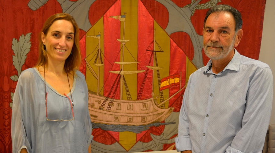 Silvia Soriano, directora del COACAV; y Emilio Guardiola, actual presidente de la entidad. Foto: Raúl Tárrega.
