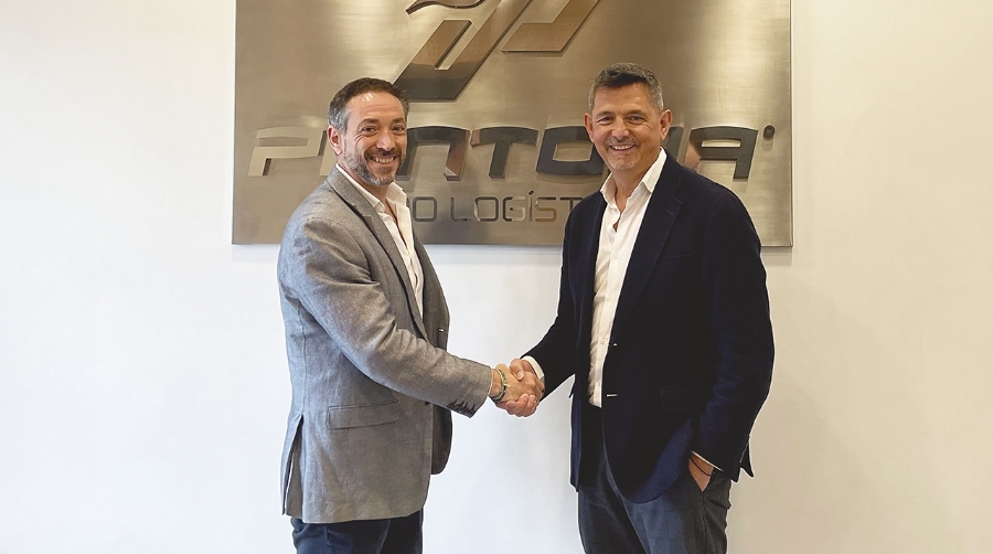 Oliver Martínez y el CEO de Pantoja Grupo Logístico, Javier Lafuente.