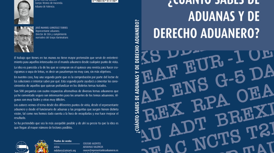ATEIA Valencia y COACAV editan un libro sobre aduanas y derecho aduanero