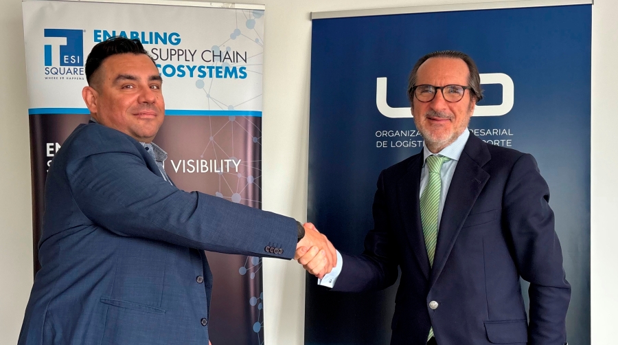 El presidente de UNO Logística, Francisco Aranda; y el Sales Country manager Iberia de Tesisquare, Rubén González, han firmado un acuerdo estratégico para fortalecer la visibilidad, control y eficiencia operativa de los centros logísticos.