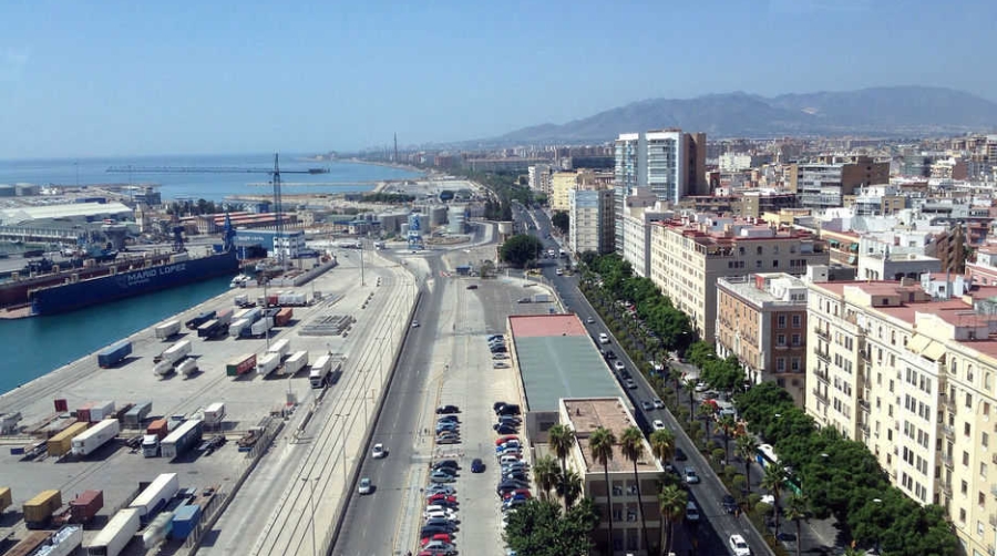 La noria del Puerto de M&aacute;laga, ya en pruebas