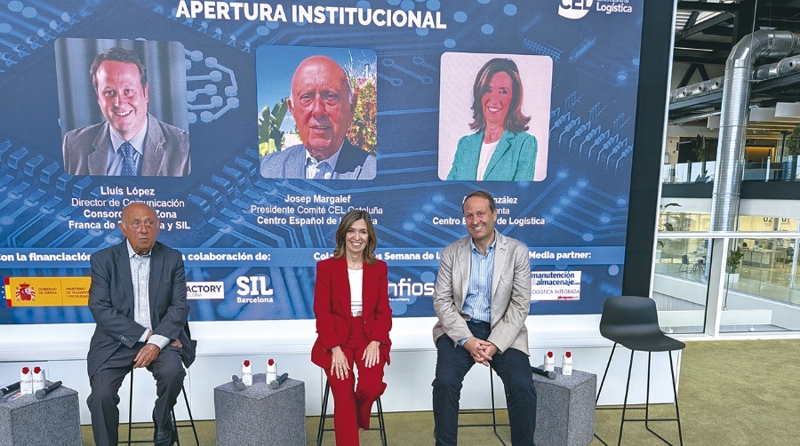 Josep Margalef, presidente del Comité CEL Catalunya; Ana González, presidenta del CEL; y Lluís López, director de Comunicación del CZFB. Foto M.V.