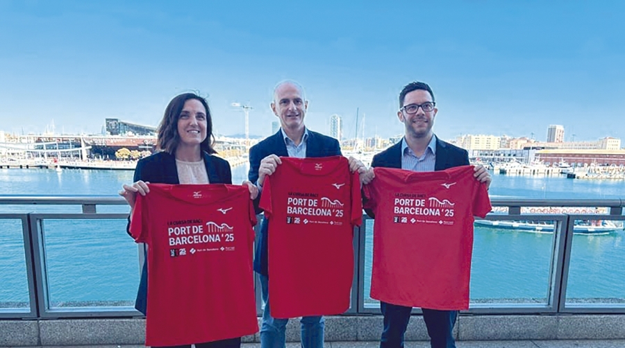 Eulàlia Carbonell, David Pino y Xavi Pérez presentando la Cursa de RAC1 en el Port Vell