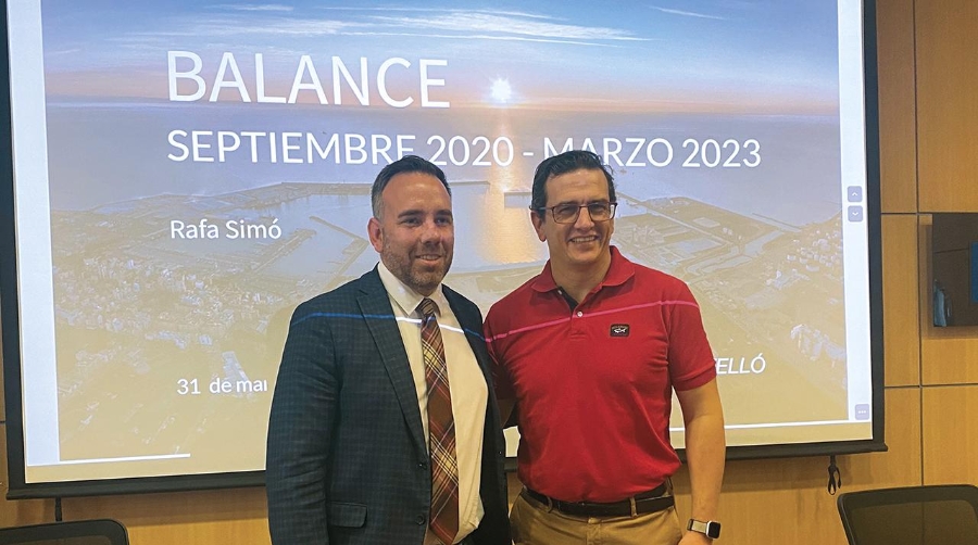 Rafa Simó y José María Gómez, presidente y director de la APC, respectivamente, en la rueda de prensa de balance de gestión celebrada esta mañana.