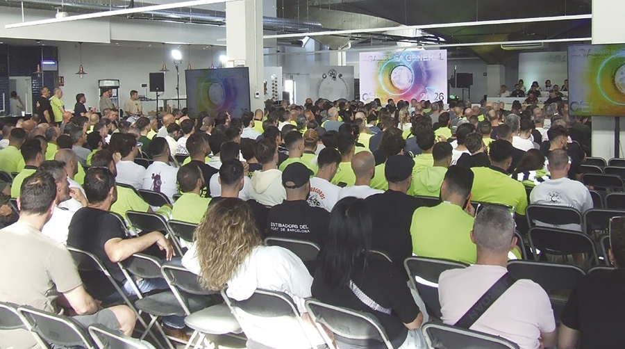 Coordinadora celebra su asamblea general en Barcelona con más de 700 estibadores