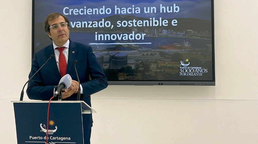 Pedro Pablo Hernández, presidente de la Autoridad Portuaria de Cartagena, presentó las líneas maestras del nuevo Plan Estratégico.