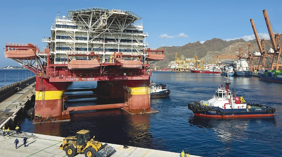 El traslado a las instalaciones de Tenerife Shipyards ha tenido lugar en el día de hoy.