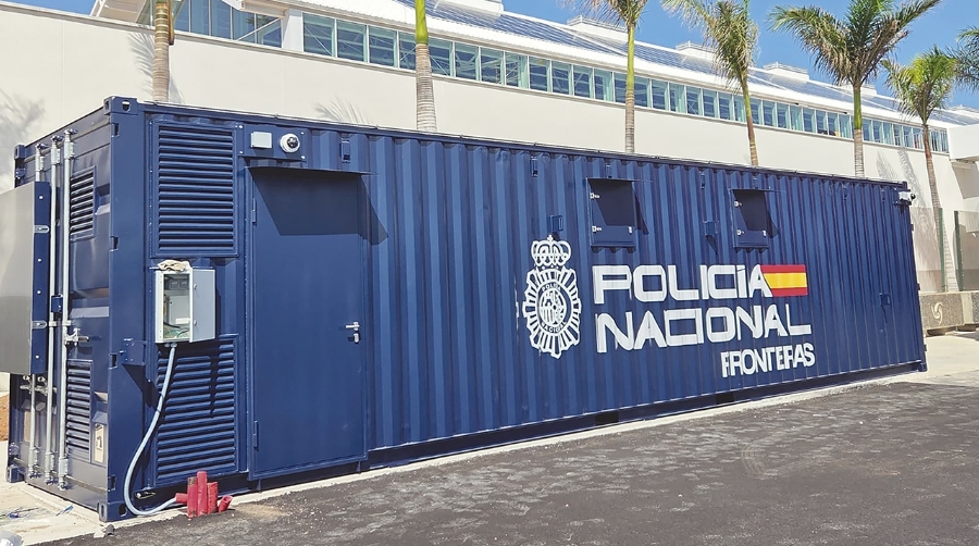 Las Palmas concluye la instalación de contenedores de control fronterizo