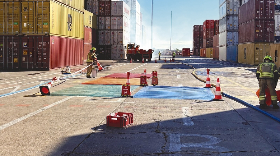 MSC Terminal Valencia acoge un simulacro de incidente químico