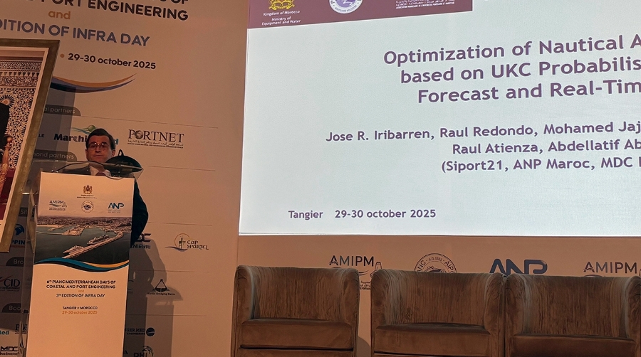 Un momento de la presentación en los PIANC Mediterranean Days.