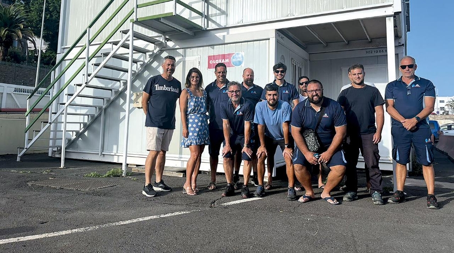 Miembros de la plantilla de Corporación de Prácticos de los Puertos de Tenerife.