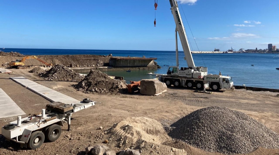 Puertos de Tenerife inicia la ejecución del muro de ladera verde en el litoral de Valleseco