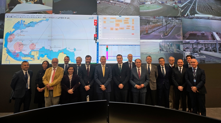 Visita del presidente de la OMI hoy en el Puerto de Algeciras.