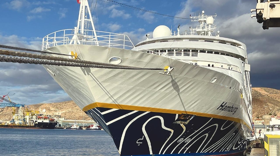 El crucero llegó con más de 400 pasajeros y 150 tripulantes a bordo.