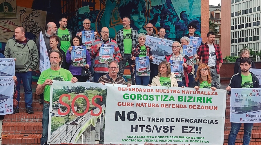 El viaducto de la VSF en Gorostiza cuenta con la oposición de varios colectivos.