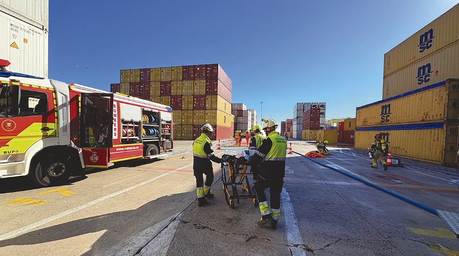 MSC Terminal Valencia acoge un simulacro de incidente químico