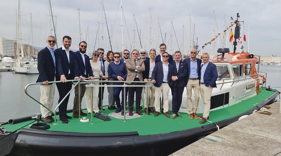 Un momento de la presentación a la comunidad portuaria.