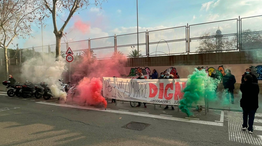 El sector del amarre de Barcelona apura sus opciones de acuerdo tras tres jornadas de huelga