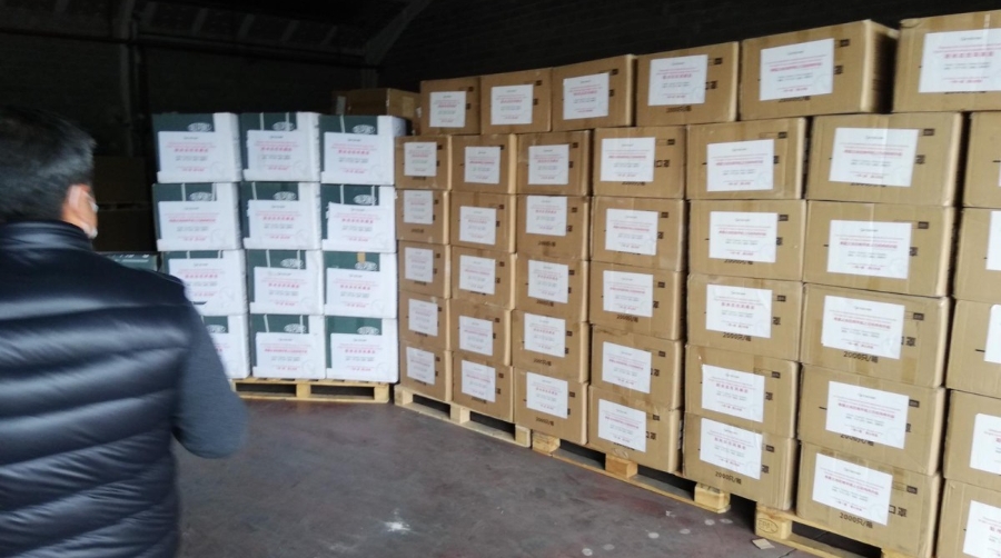 Llega a Madrid el primer tren con material sanitario procedente de China