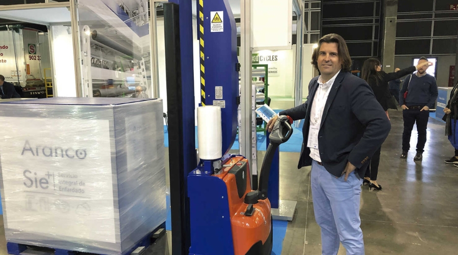 La nueva m&aacute;quina autom&aacute;tica envolvedora de pal&eacute;s de Aranco puede manipular hasta 50 unidades/hora