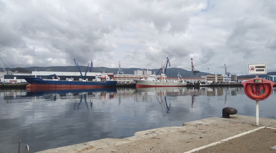 El buque congelador &ldquo;Igueldo&rdquo; descarga en el Muelle Pesquero Norte de Mar&iacute;n, compartiendo atraque con el &ldquo;Izar Argia&rdquo;.