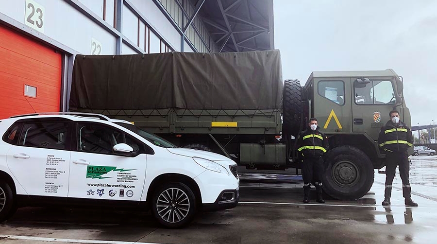 Plaza Forwarding gestiona la llegada de EPIs a Madrid