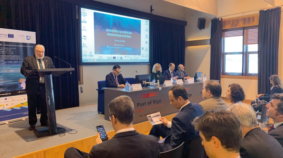 El Puerto de Vigo presenta los avances del Proyecto PORTOS y debate sobre las renovables marinas