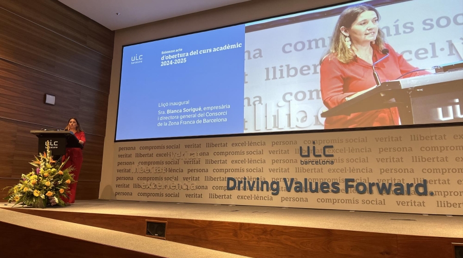 Blanca Sorigué imparte una sesión en el acto de inauguración del curso académico de la UIC