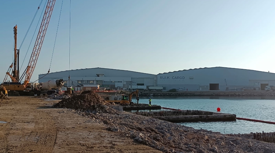 PortCastelló inicia la fase 2 de las obras del Muelle Transversal Exterior