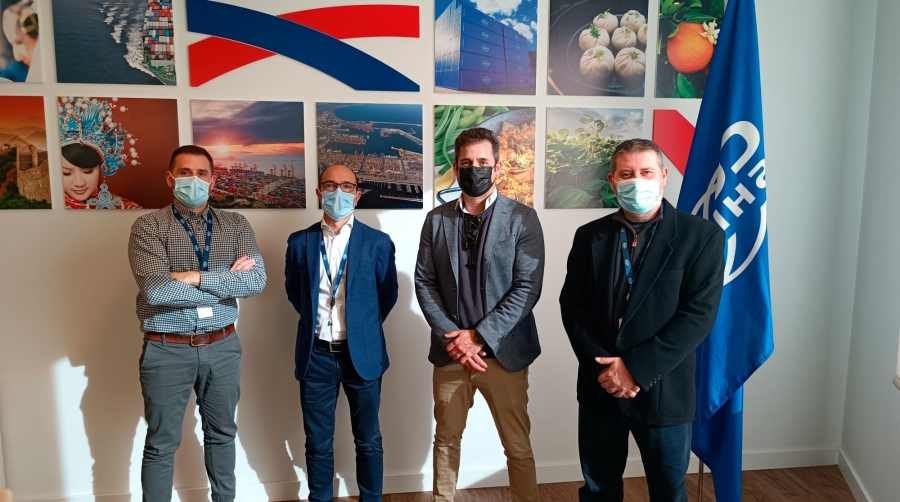 Pedro Perez (BPS, IT, Quality and Innovation Department), Carlos Aguilar (Supply Chain Developing DPT Deputy Manager), Hugo Mira (CEO Wimtruck), y Jose Boix (BPS, IT, Quality and Innovation Manager).