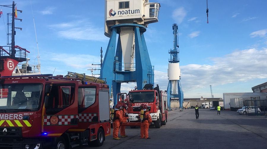 PortCastell&oacute; acoge un simulacro de fuga de amoniaco