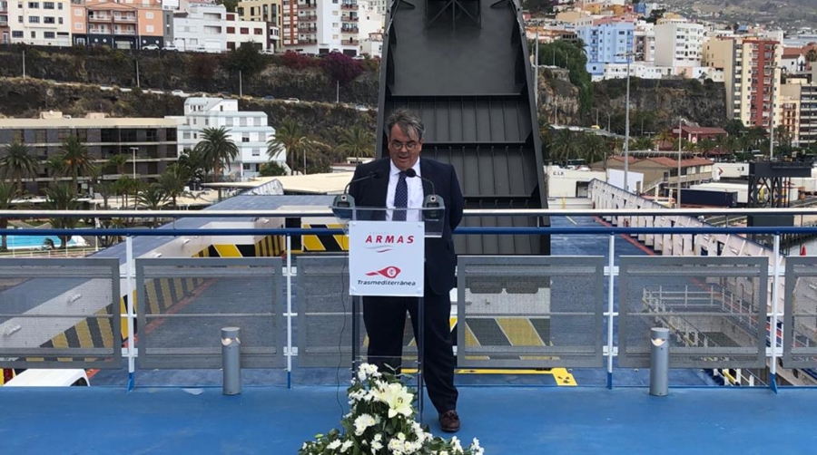 Naviera Armas Trasmediterr&aacute;nea reafirma su compromiso con la exportaci&oacute;n del pl&aacute;tano de Canarias
